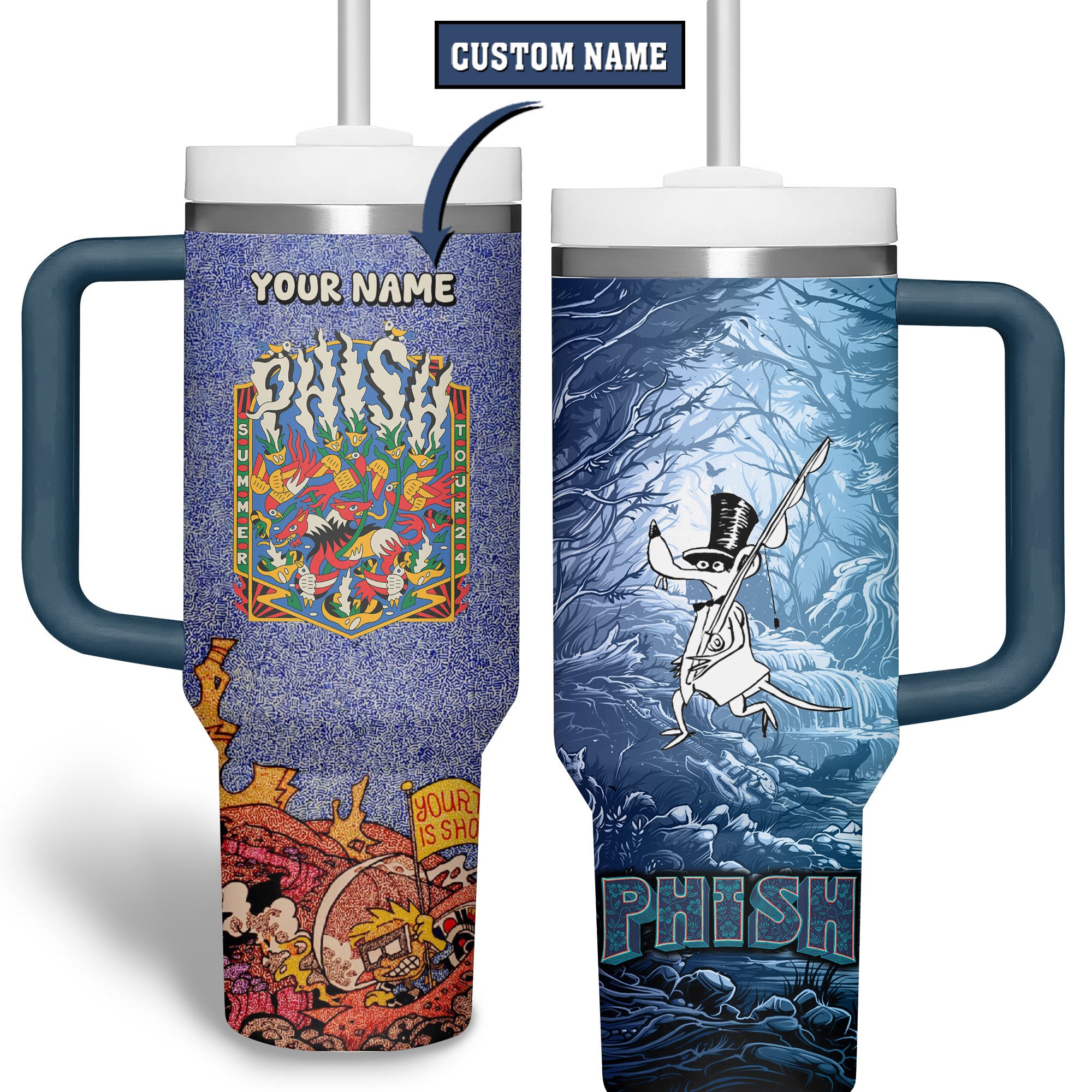 Phish Band Music Custom Stanley Cup 40 oz 30 oz Tumbler With Handle