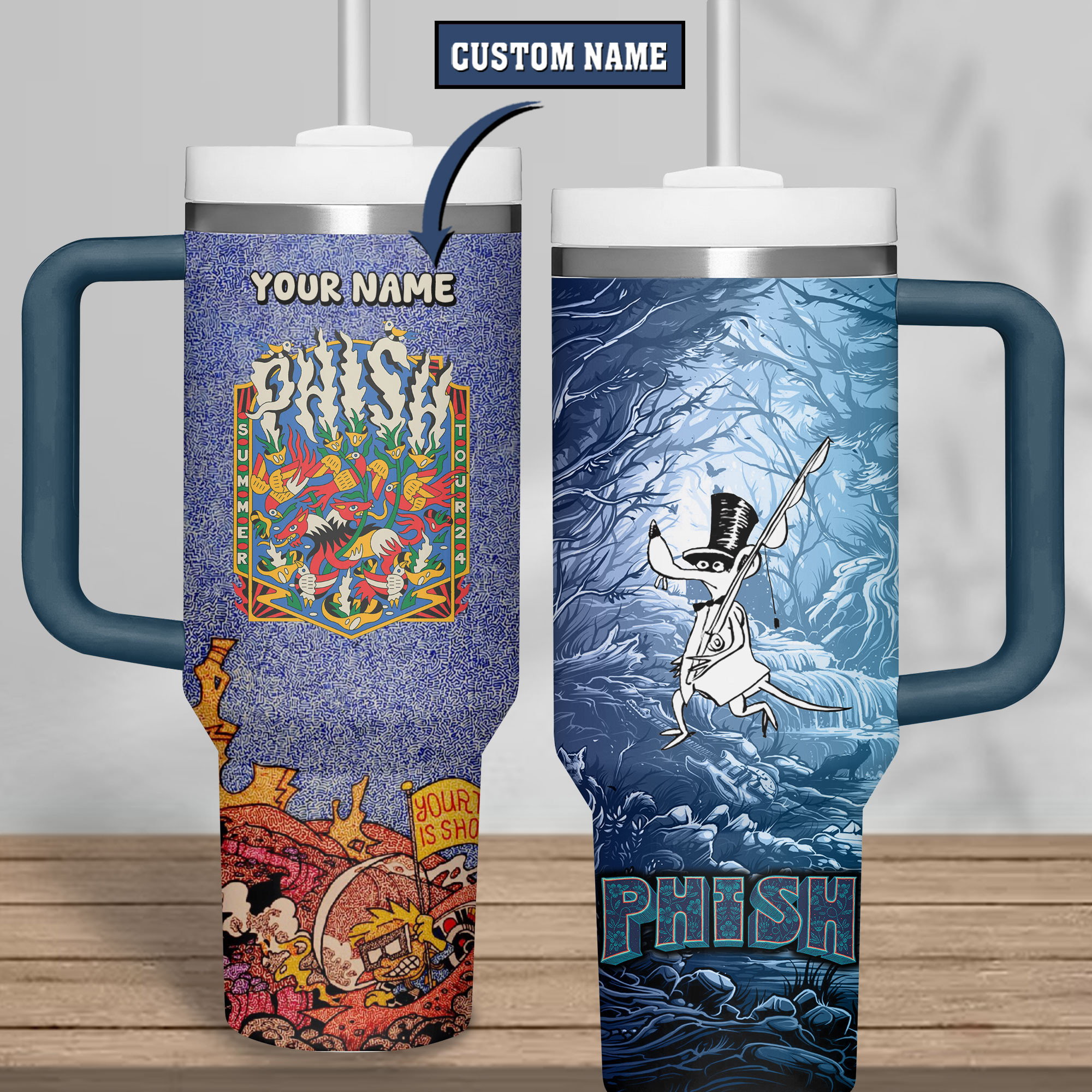 Phish Band Music Custom Stanley Cup 40 oz 30 oz Tumbler With Handle