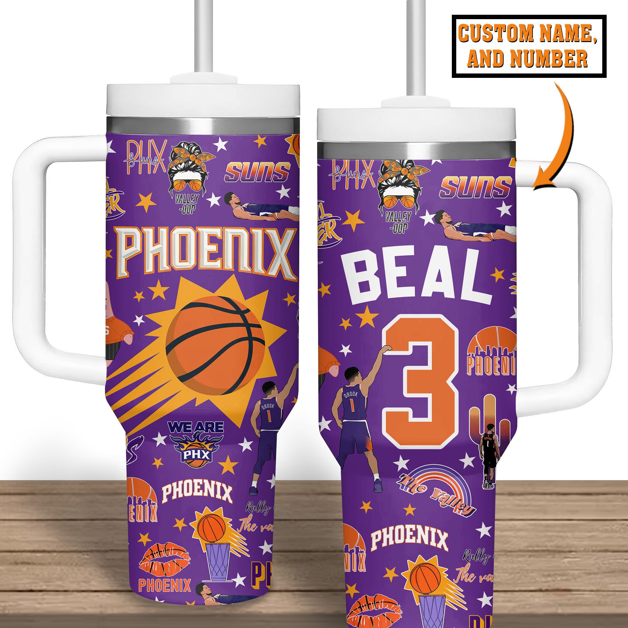 Phoenix Suns NBA Custom Stanley Cup 40 oz 30 oz Tumbler With Handle