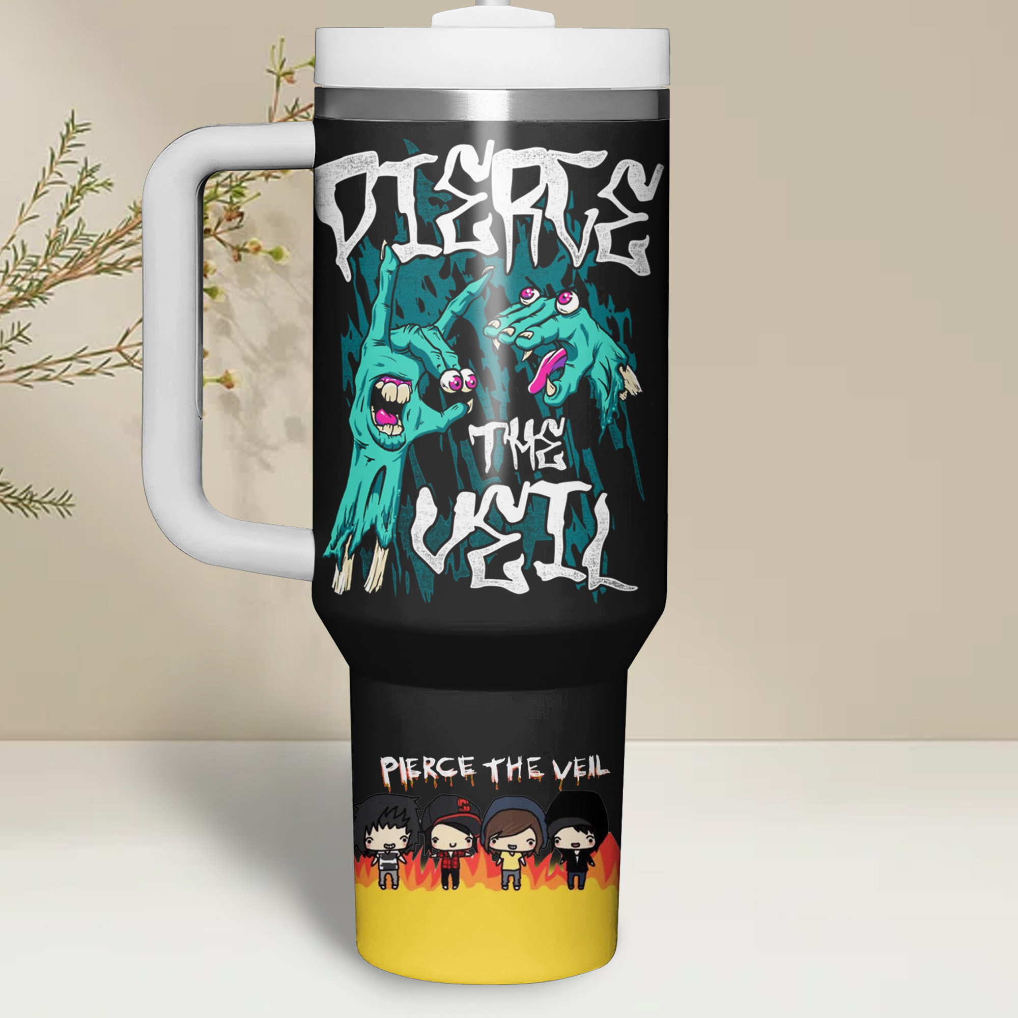 Pierce The Veil Music Custom Stanley Cup 40 oz 30 oz Tumbler With Handle
