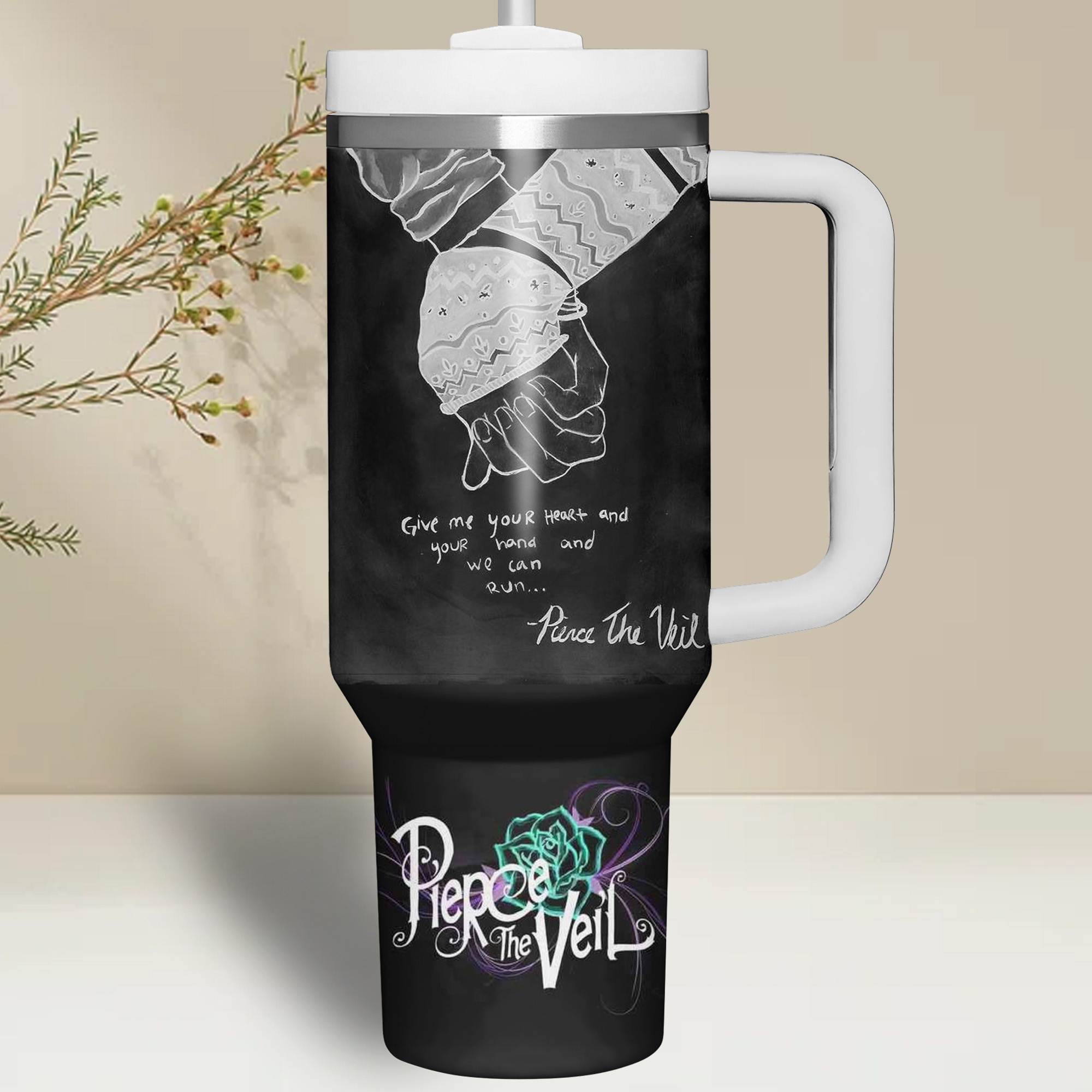 Pierce The Veil Music Custom Stanley Cup 40 oz 30 oz Tumbler With Handle