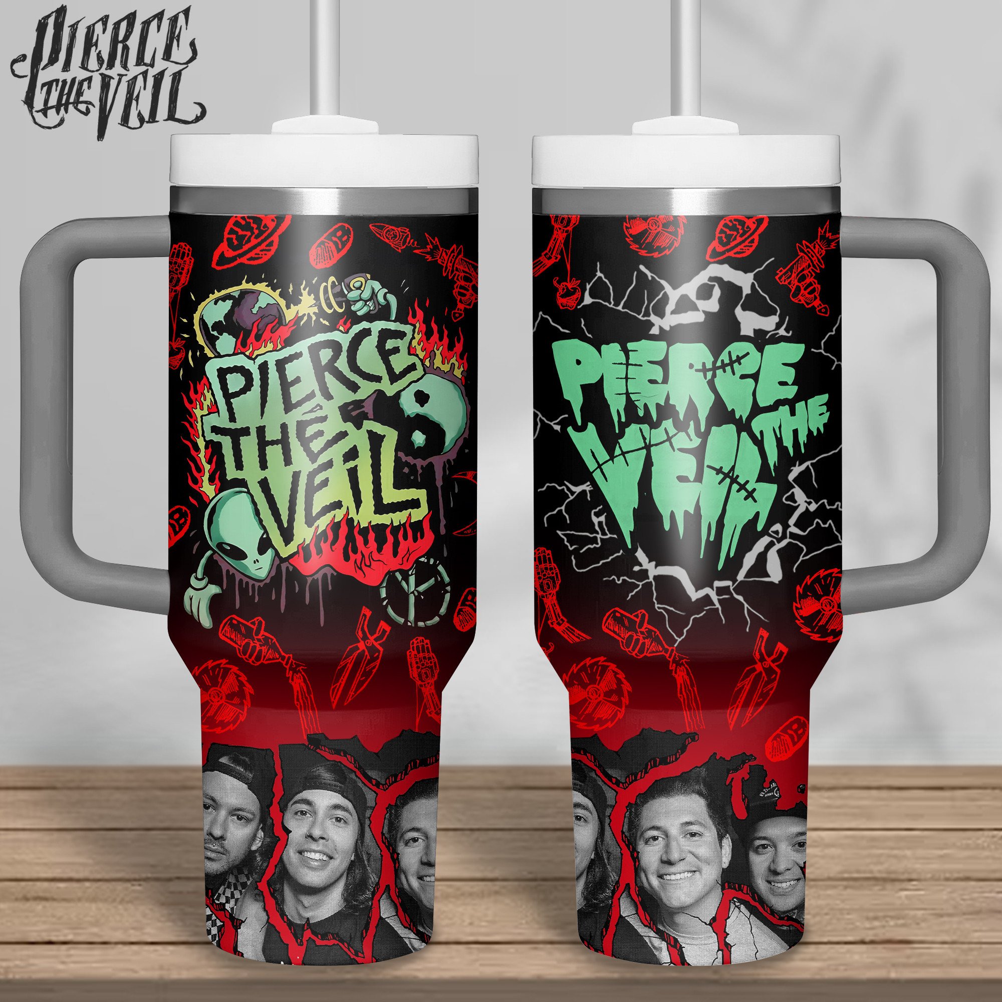 Pierce The Veil Music Custom Stanley Cup 40 oz 30 oz Tumbler With Handle