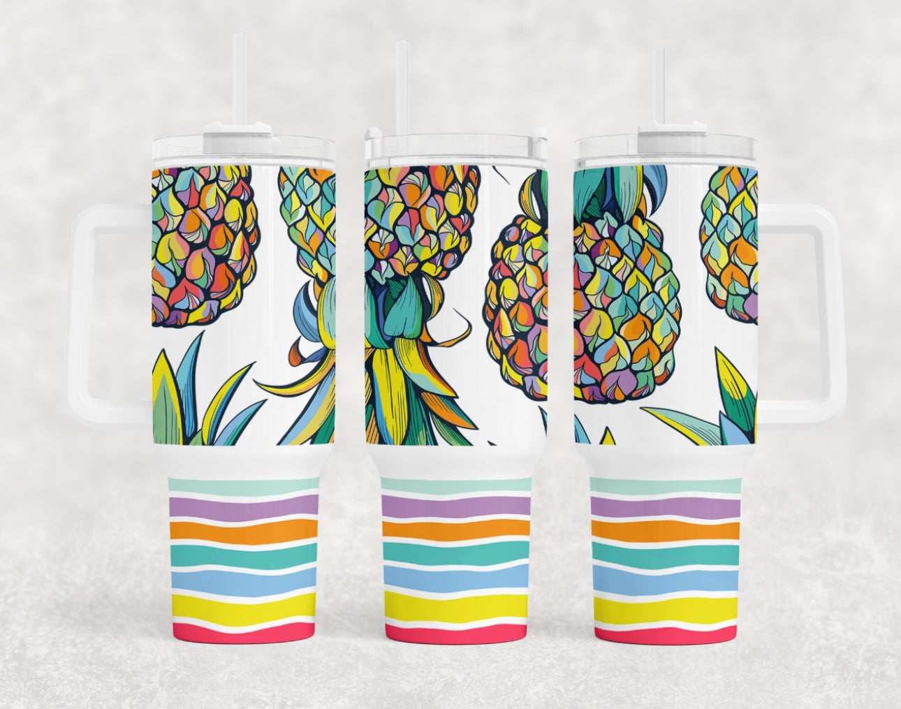 Pineapple Custom Stanley Cup 40 oz 30 oz Tumbler With Handle