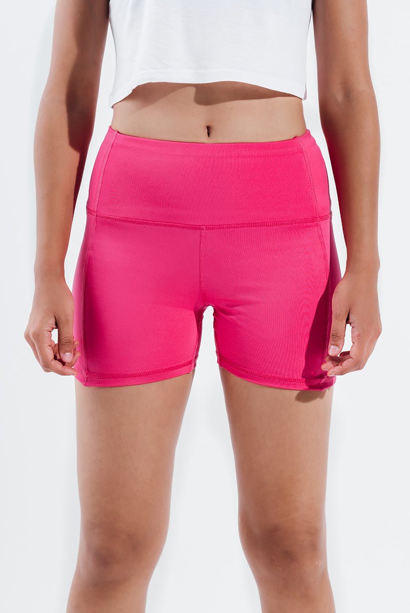 Pink Glo Gym Sport Workout Basic Shorts