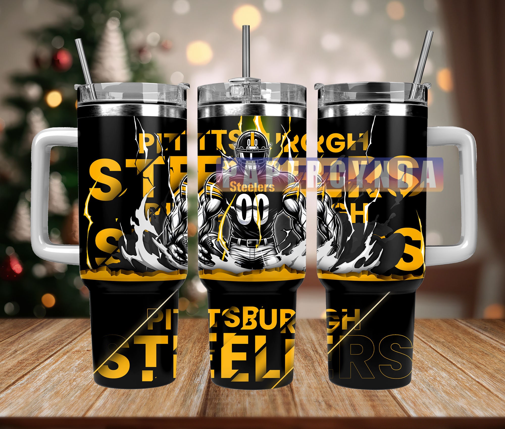 Pittsburgh Steelers Custom Stanley Cup 40 oz 30 oz Tumbler With Handle