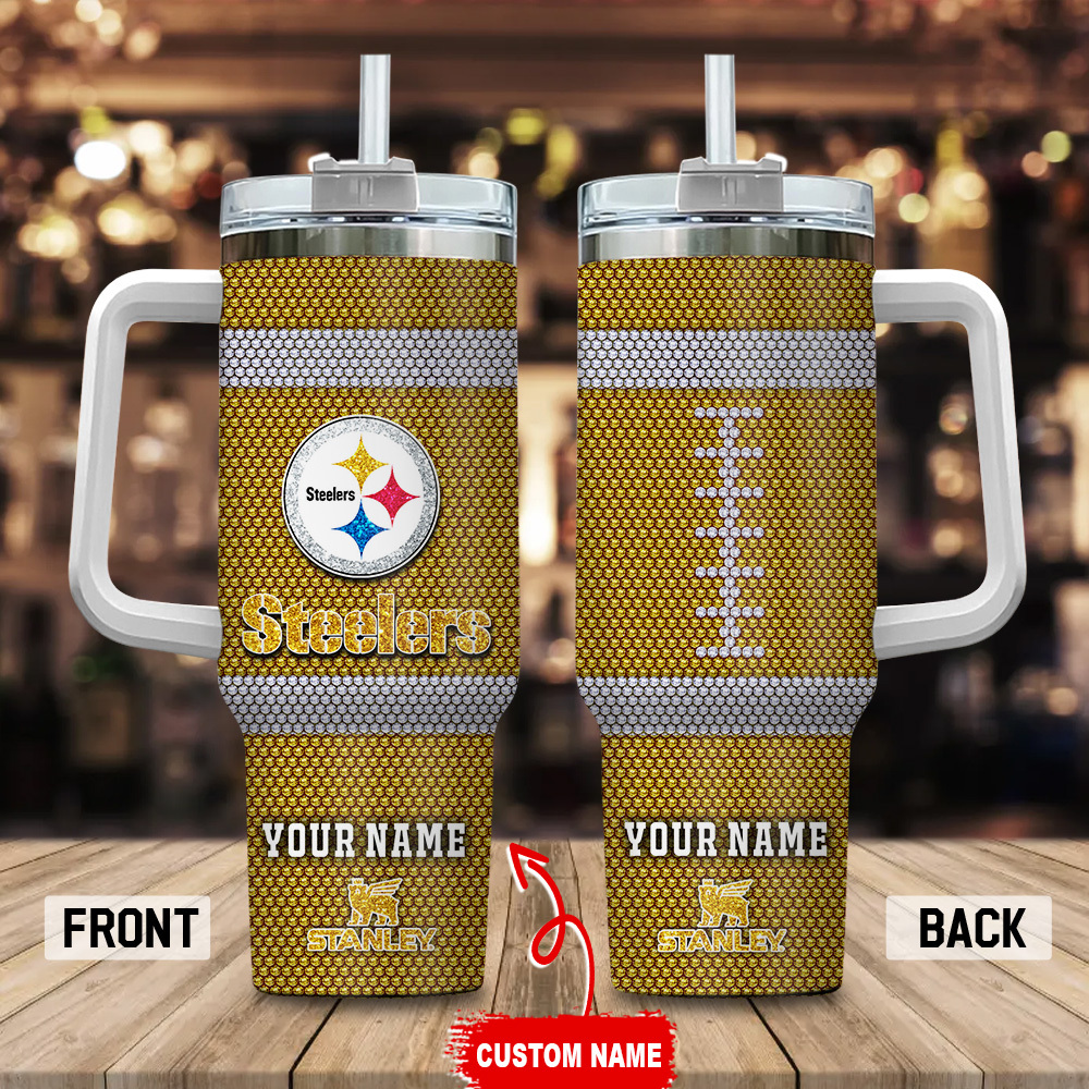 Pittsburgh Steelers NFL Crystal Custom Stanley Cup 40 oz 30 oz Tumbler With Handle