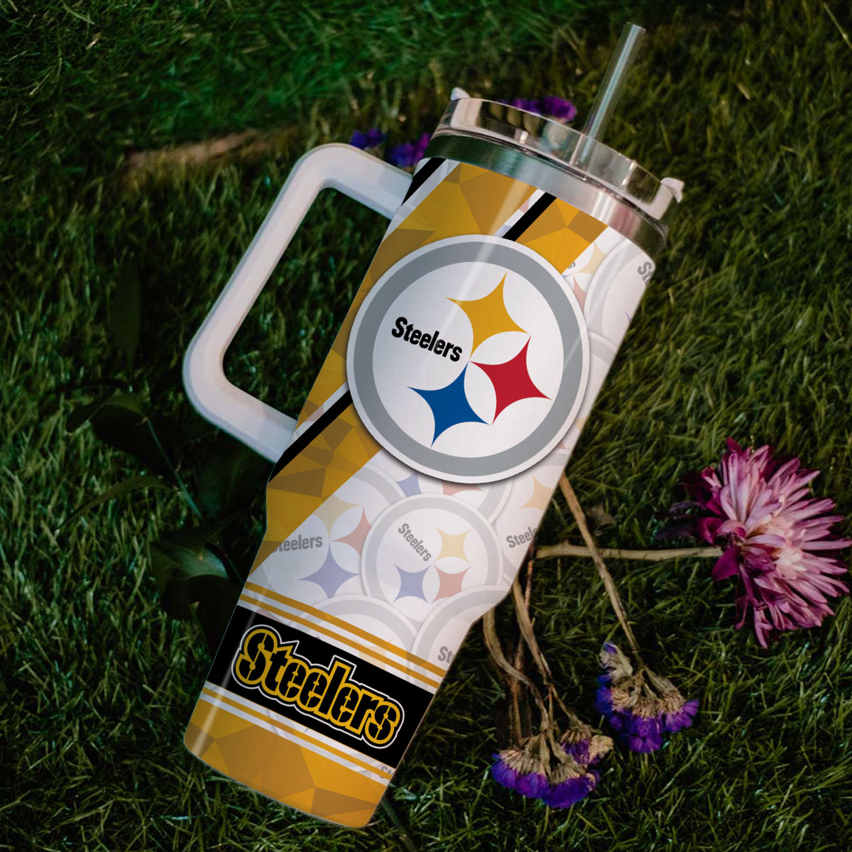 Pittsburgh Steelers NFL Custom Stanley Cup 40 oz 30 oz Tumbler With Handle