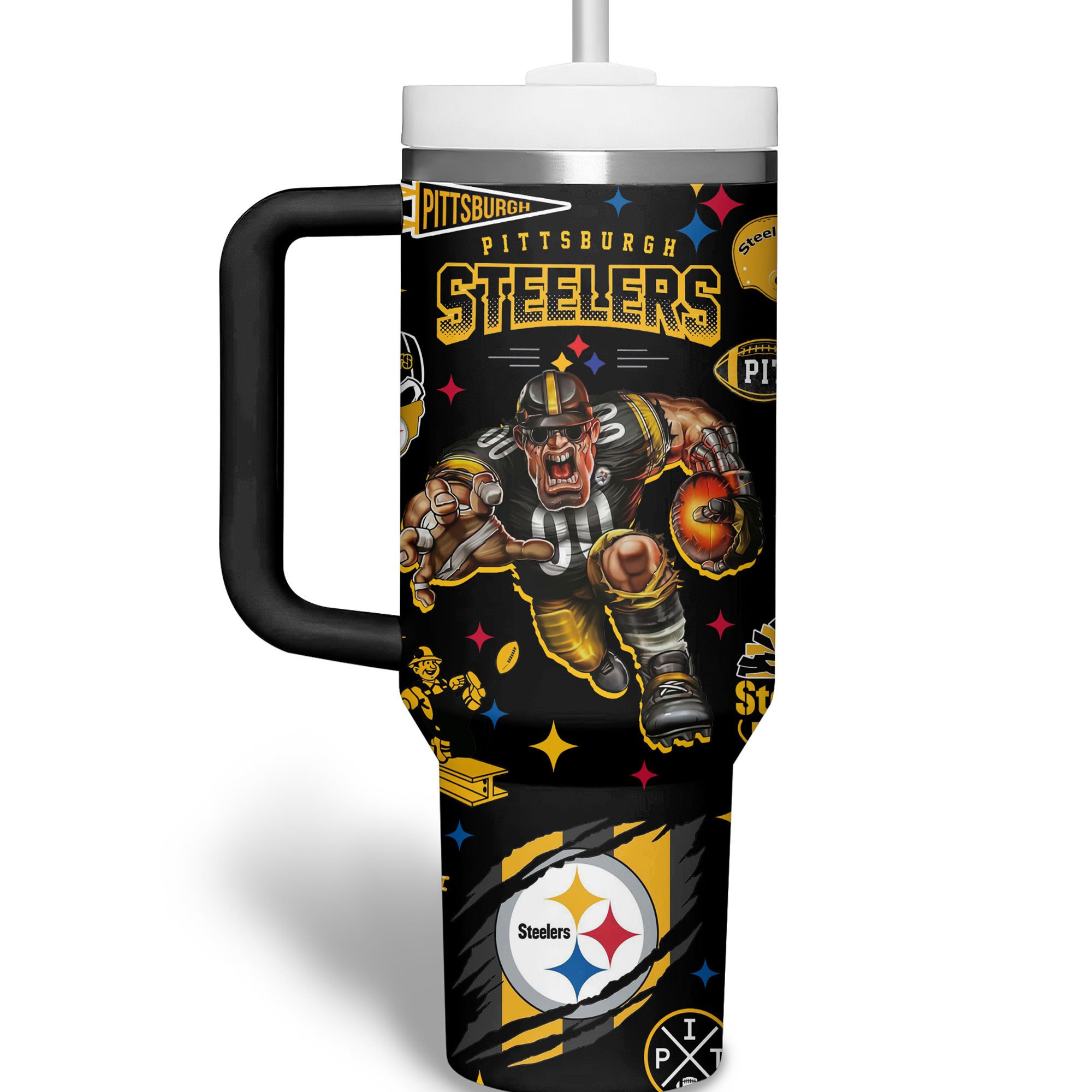 Pittsburgh Steelers NFL Custom Stanley Cup 40 oz 30 oz Tumbler With Handle