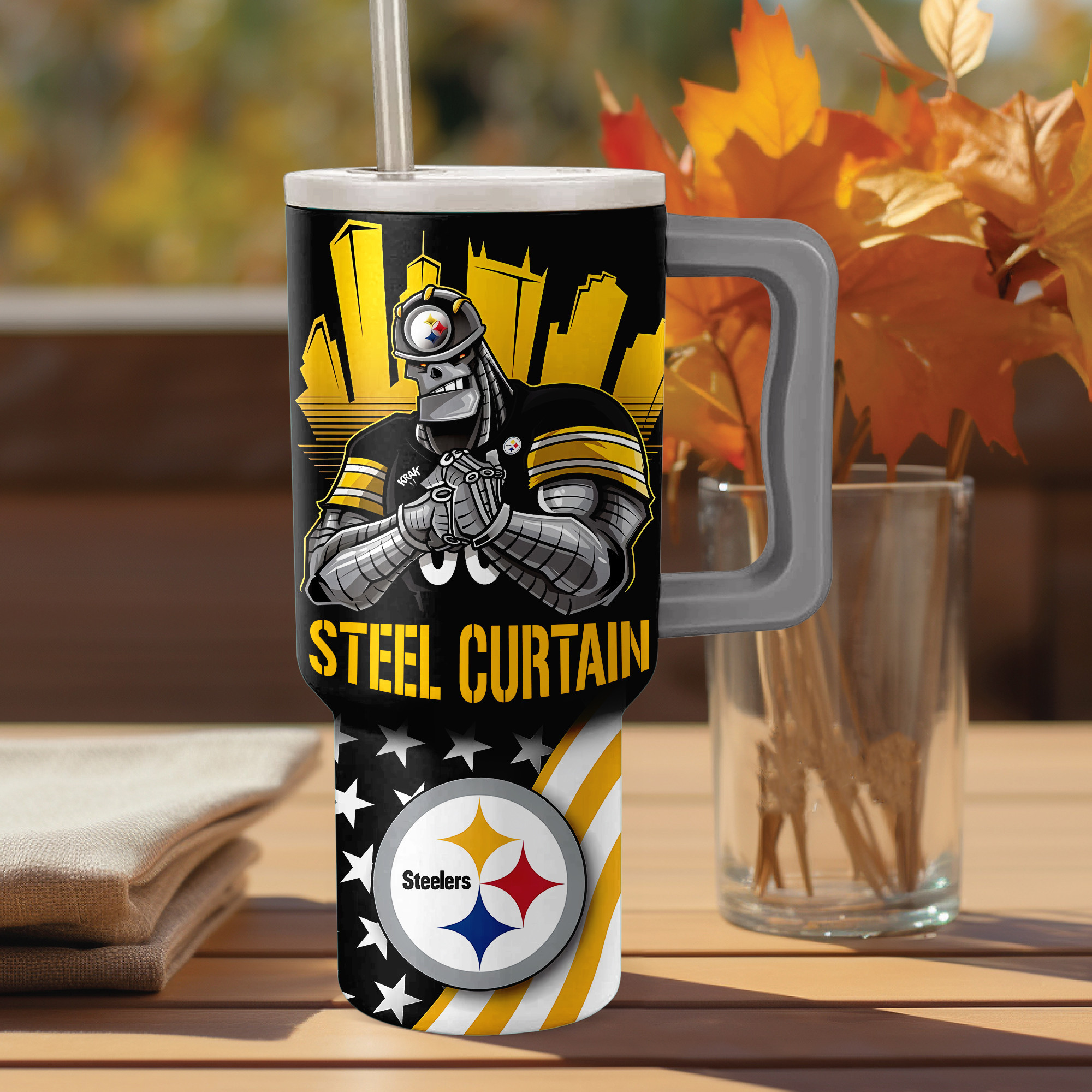 Pittsburgh Steelers NFL Custom Stanley Cup 40 oz 30 oz Tumbler With Handle