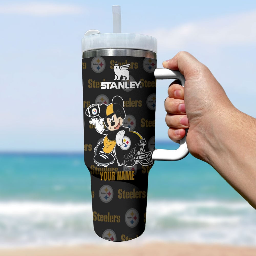 Pittsburgh Steelers NFL Mickey Mouse Custom Stanley Cup 40 oz 30 oz Tumbler With Handle