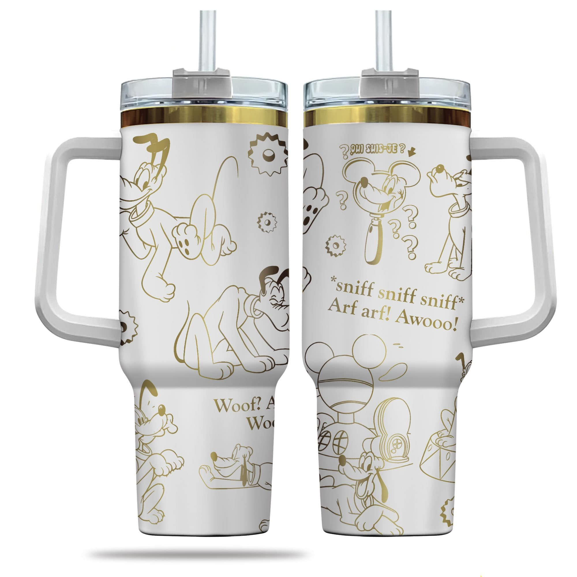 Pluto Cartoon Custom Stanley Cup 40 oz 30 oz Tumbler With Handle