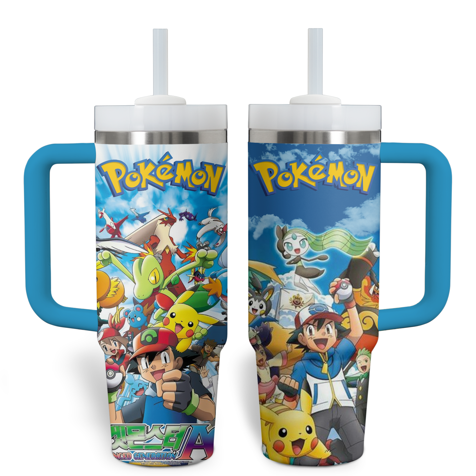 Pokemon Anime Custom Stanley Cup 40 oz 30 oz Tumbler With Handle