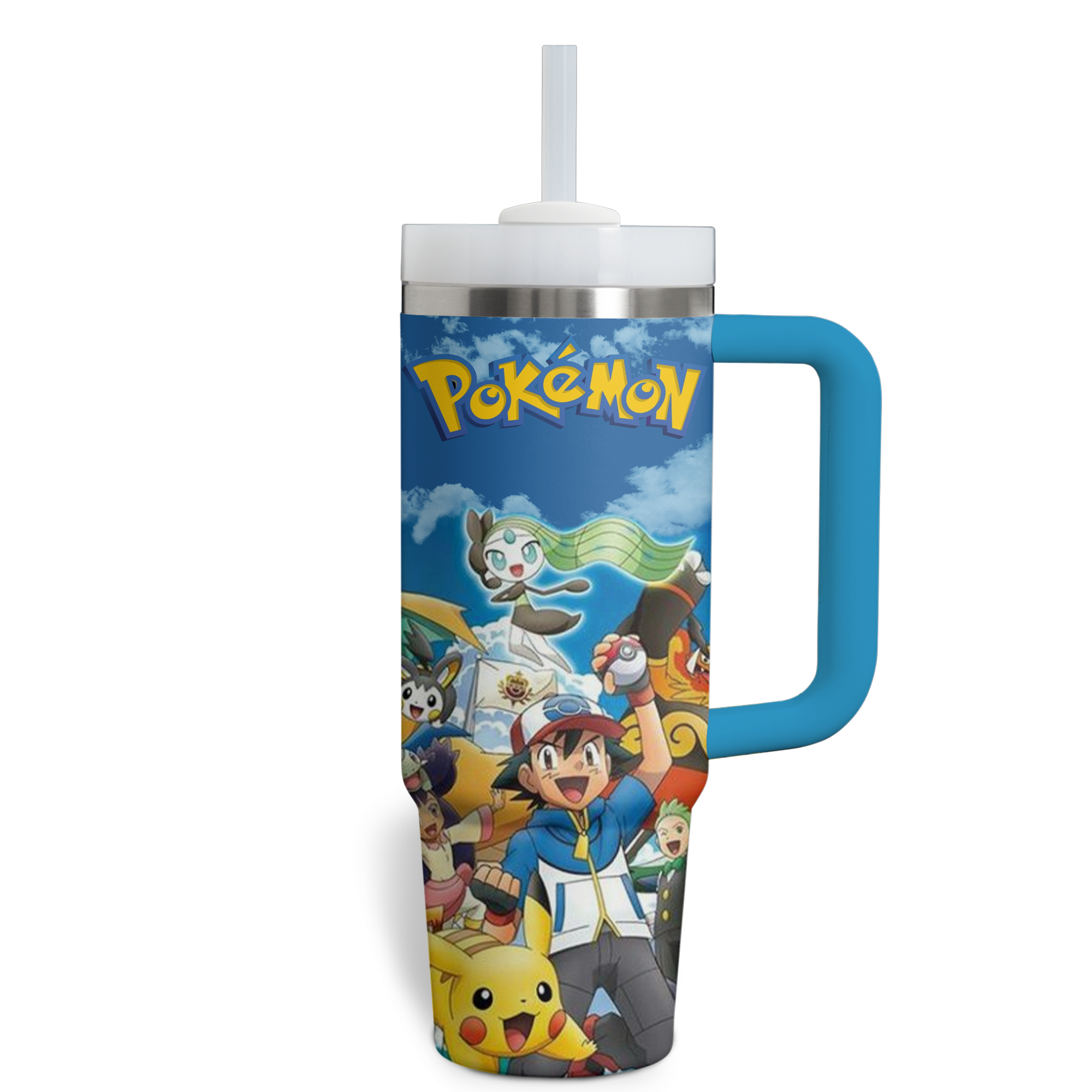 Pokemon Anime Custom Stanley Cup 40 oz 30 oz Tumbler With Handle