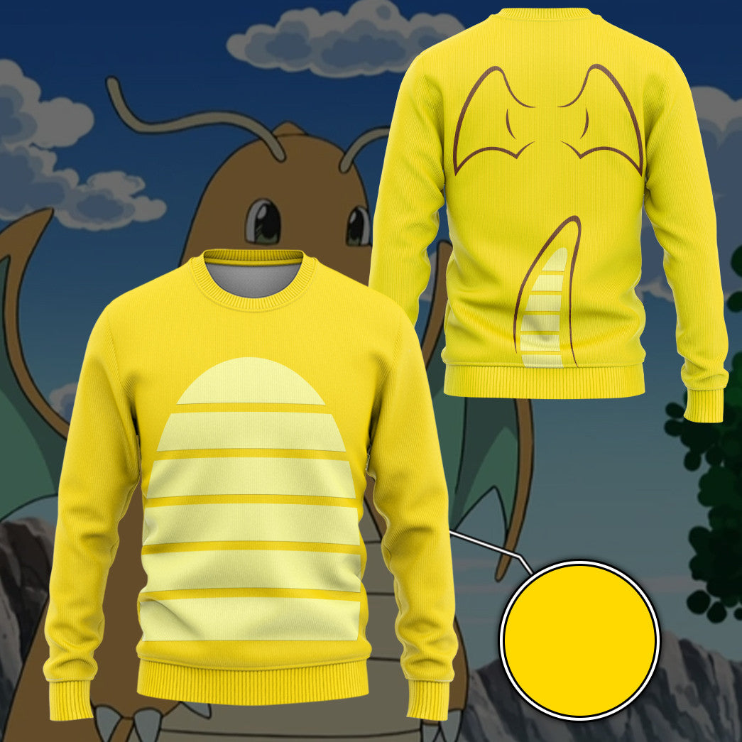 Pokemon Dragonite Cosplay Costume Hoodie Sweatshirt T-Shirt Sweatpants Tracksuit - Stormmerch Exclusive