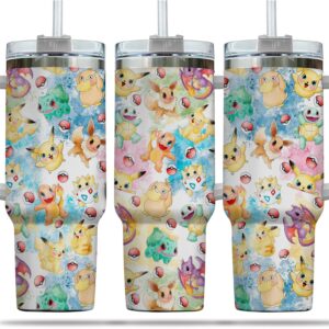 Pokemon Games Custom Stanley Cup 40 oz 30 oz Tumbler With Handle