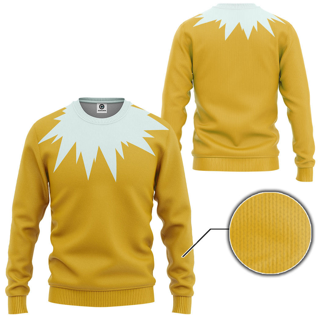 Pokemon Jolteon Cosplay Costume Hoodie Sweatshirt T-Shirt Sweatpants Tracksuit - Stormmerch Exclusive