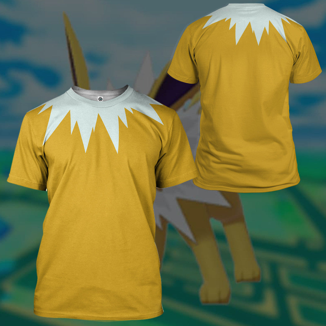 Pokemon Jolteon Cosplay Costume Hoodie Sweatshirt T-Shirt Sweatpants Tracksuit - Stormmerch Exclusive