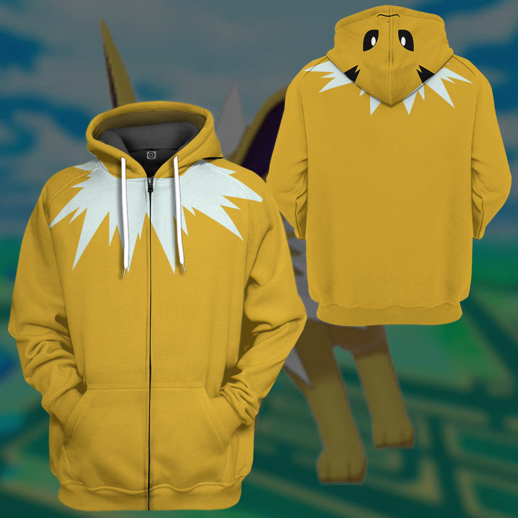 Pokemon Jolteon Cosplay Costume Hoodie Sweatshirt T-Shirt Sweatpants Tracksuit - Stormmerch Exclusive