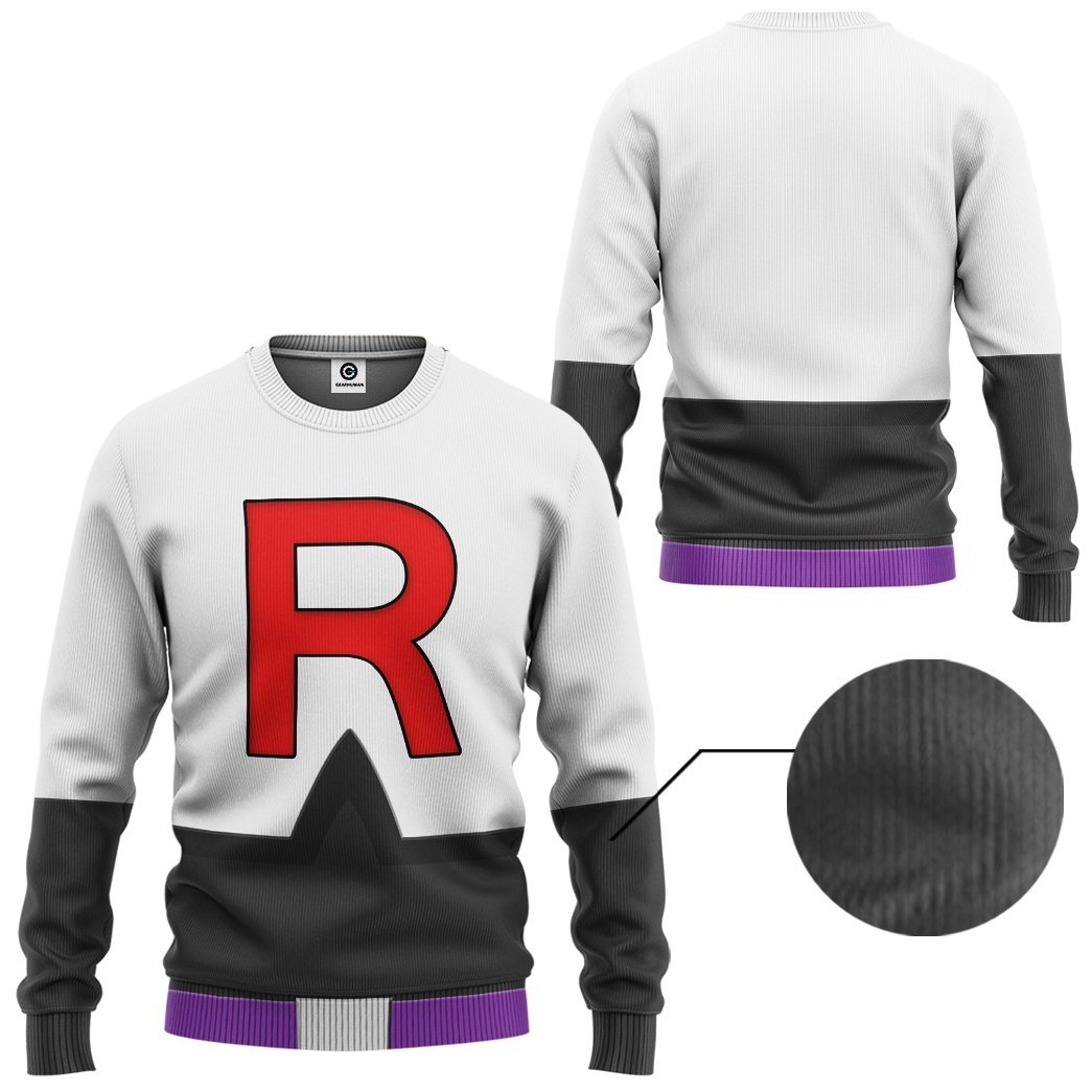 Pokemon Rocket Team Costume Hoodie Sweatshirt T-Shirt Sweatpants Tracksuit - Stormmerch Exclusive
