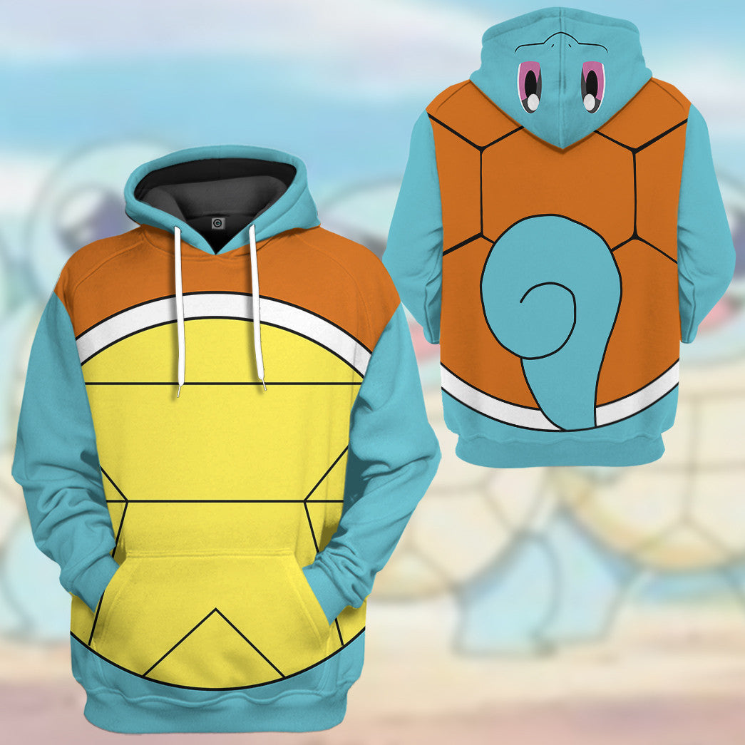 Pokemon Squirtle Cosplay Costume Hoodie Sweatshirt T-Shirt Sweatpants Tracksuit - Stormmerch Exclusive