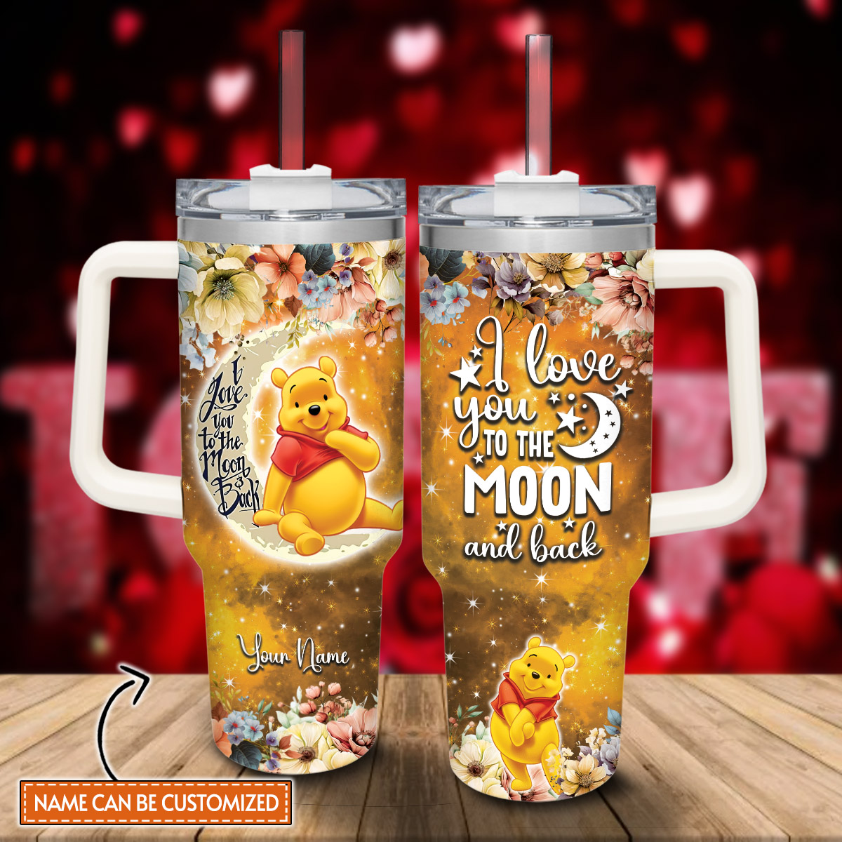 Pooh Winnie the Pooh Cartoon Custom Stanley Cup 40 oz 30 oz Tumbler With Handle