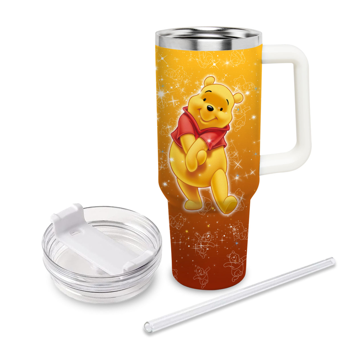 Pooh Winnie the Pooh Cartoon Custom Stanley Cup 40 oz 30 oz Tumbler With Handle