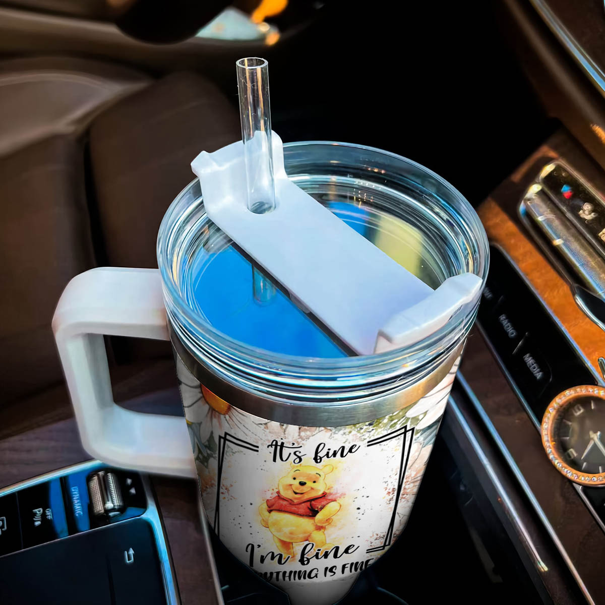 Pooh Winnie the Pooh Cartoon Custom Stanley Cup 40 oz 30 oz Tumbler With Handle