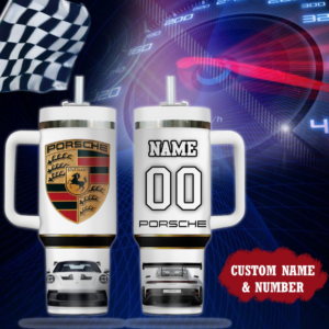 Porsche Car Custom Stanley Cup 40 oz 30 oz Tumbler With Handle