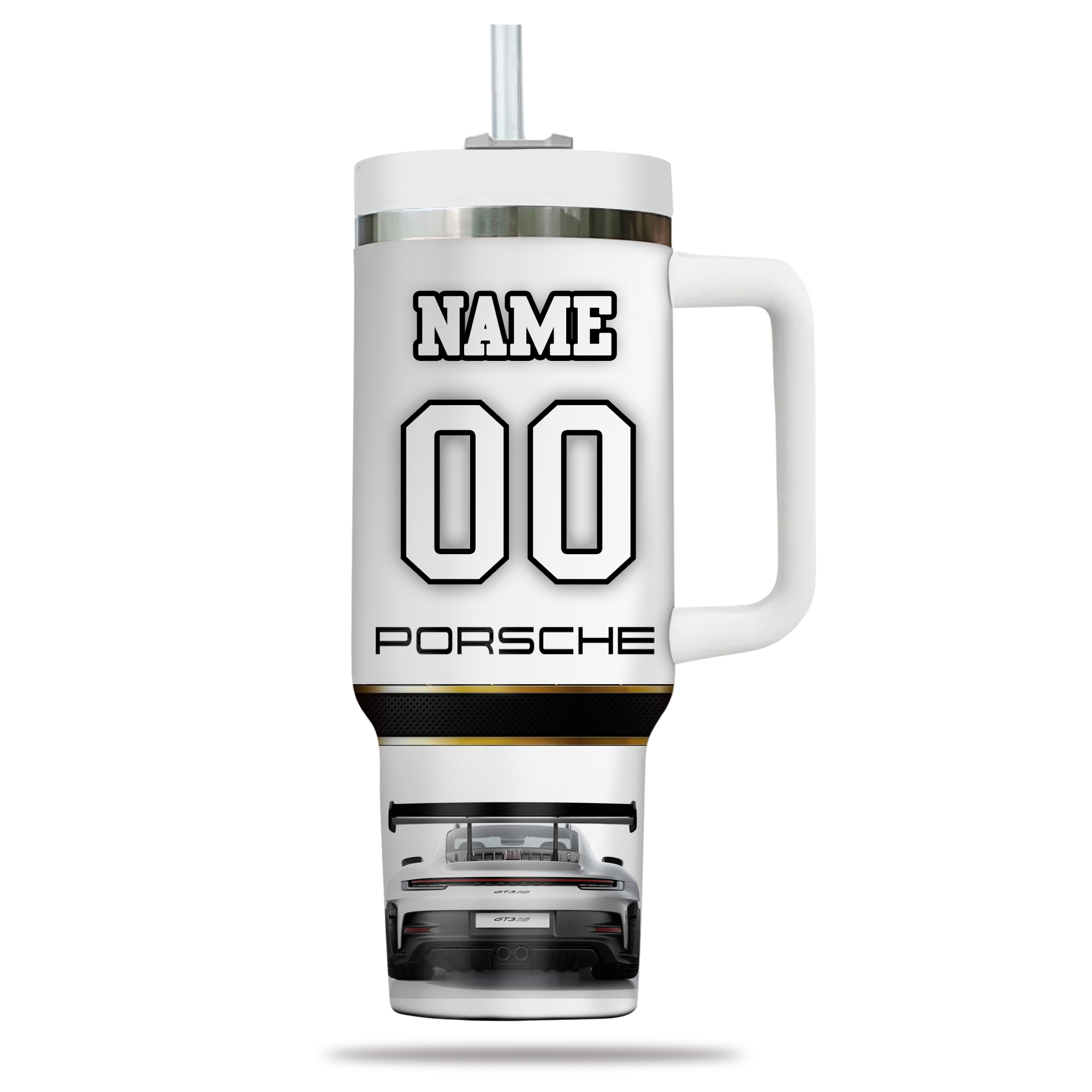 Porsche Car Custom Stanley Cup 40 oz 30 oz Tumbler With Handle