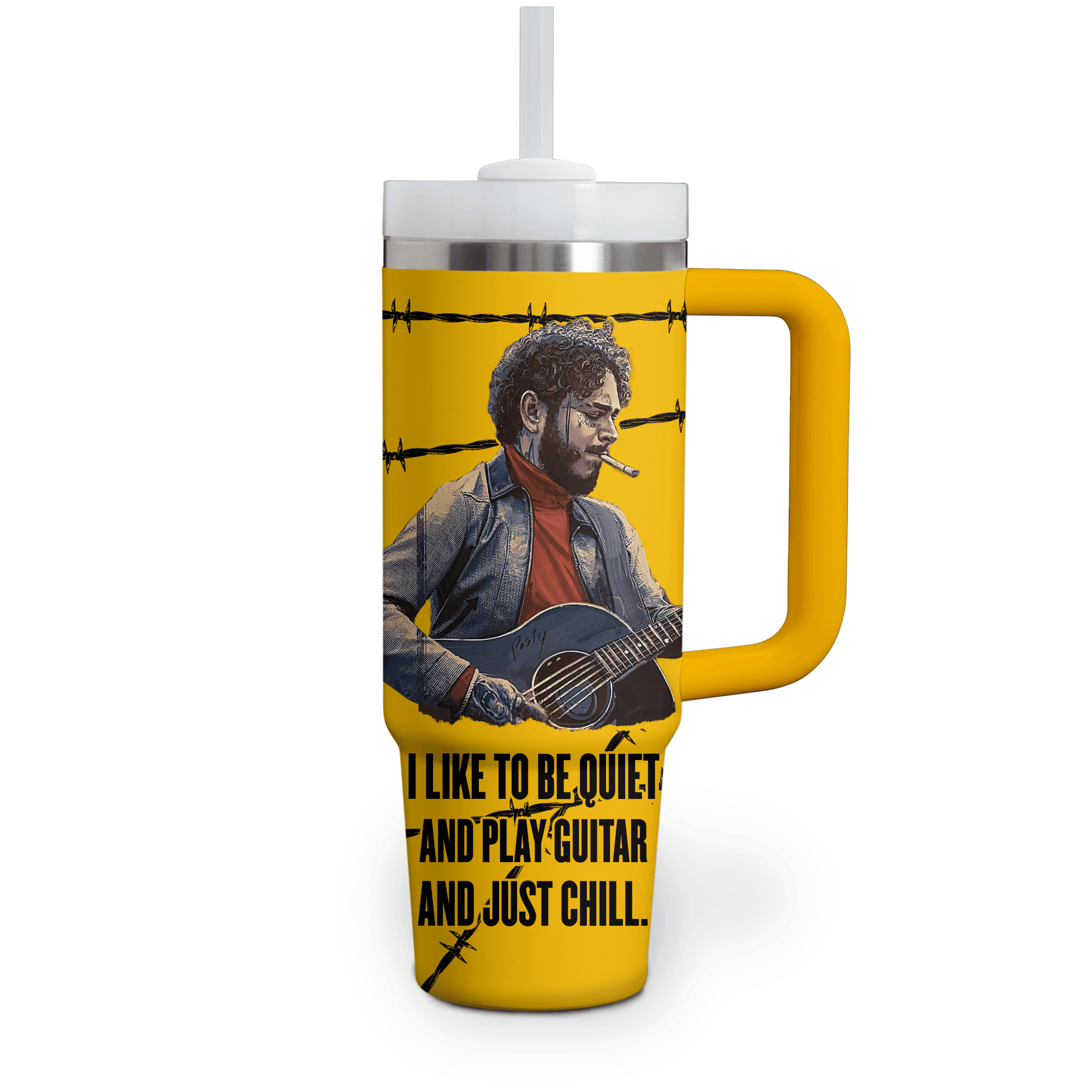 Post Malone Music Custom Stanley Cup 40 oz 30 oz Tumbler With Handle