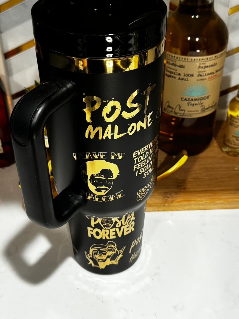 Post Malone Music Custom Stanley Cup 40 oz 30 oz Tumbler With Handle