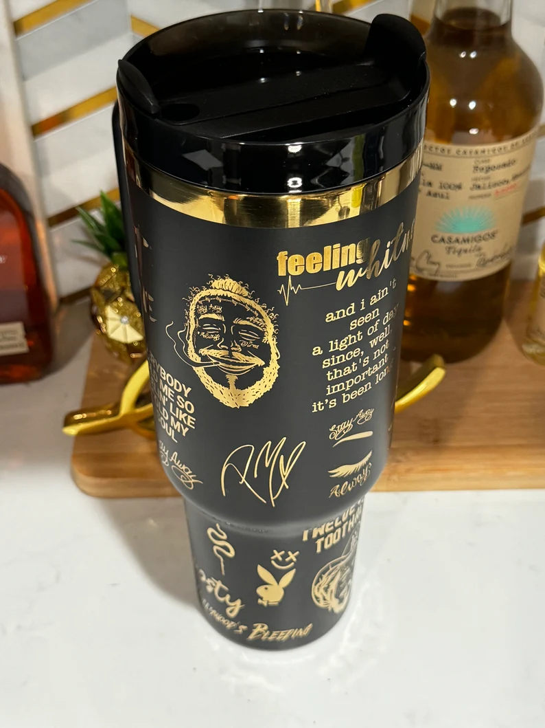 Post Malone Music Custom Stanley Cup 40 oz 30 oz Tumbler With Handle