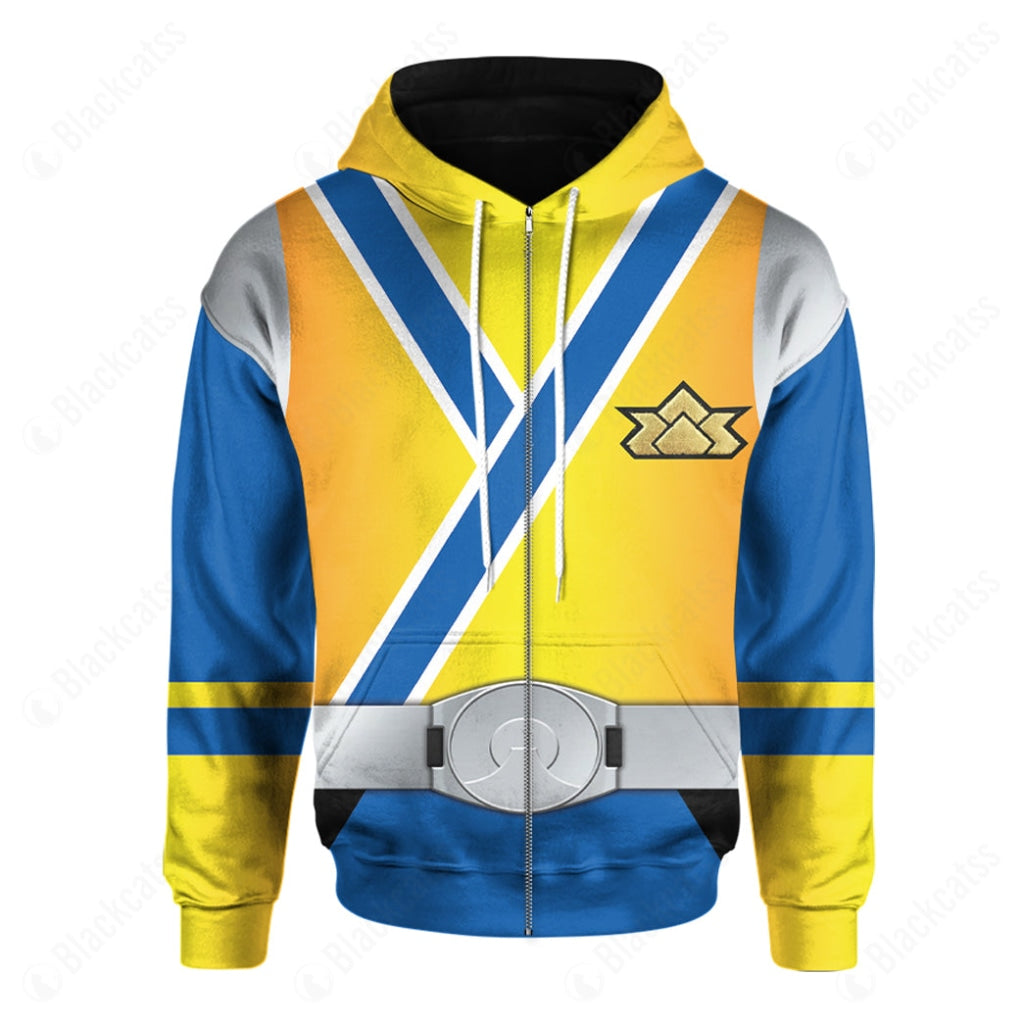 Power Rangers Samurai Gold Ranger Costume Hoodie Sweatshirt T-Shirt Sweatpants Tracksuit - Stormmerch Exclusive