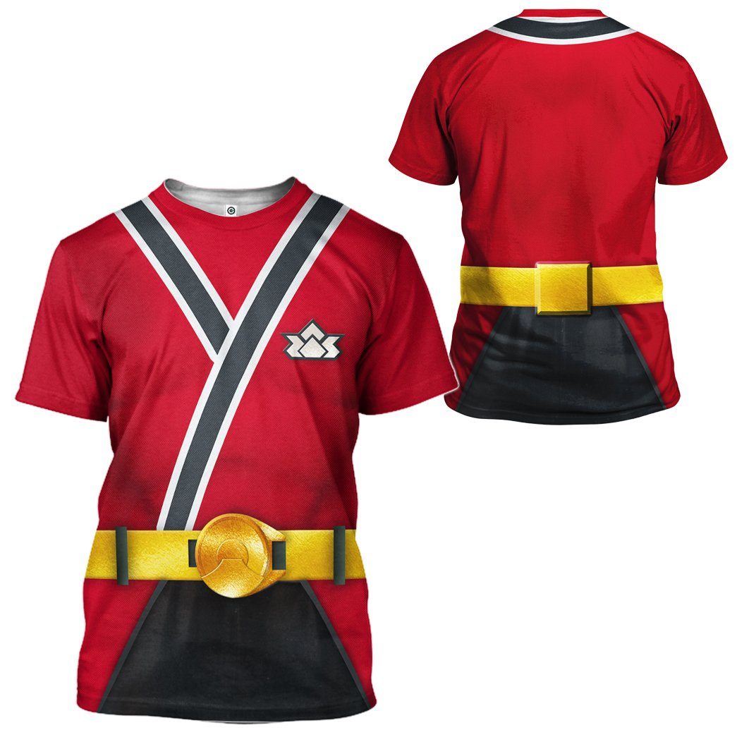 Power Rangers Samurai Red Costume Hoodie Sweatshirt T-Shirt Sweatpants Tracksuit - Stormmerch Exclusive