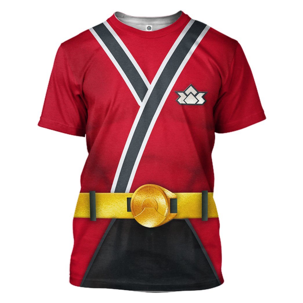 Power Rangers Samurai Red Costume Hoodie Sweatshirt T-Shirt Sweatpants Tracksuit - Stormmerch Exclusive