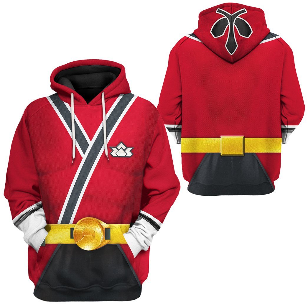 Power Rangers Samurai Red Costume Hoodie Sweatshirt T-Shirt Sweatpants Tracksuit - Stormmerch Exclusive