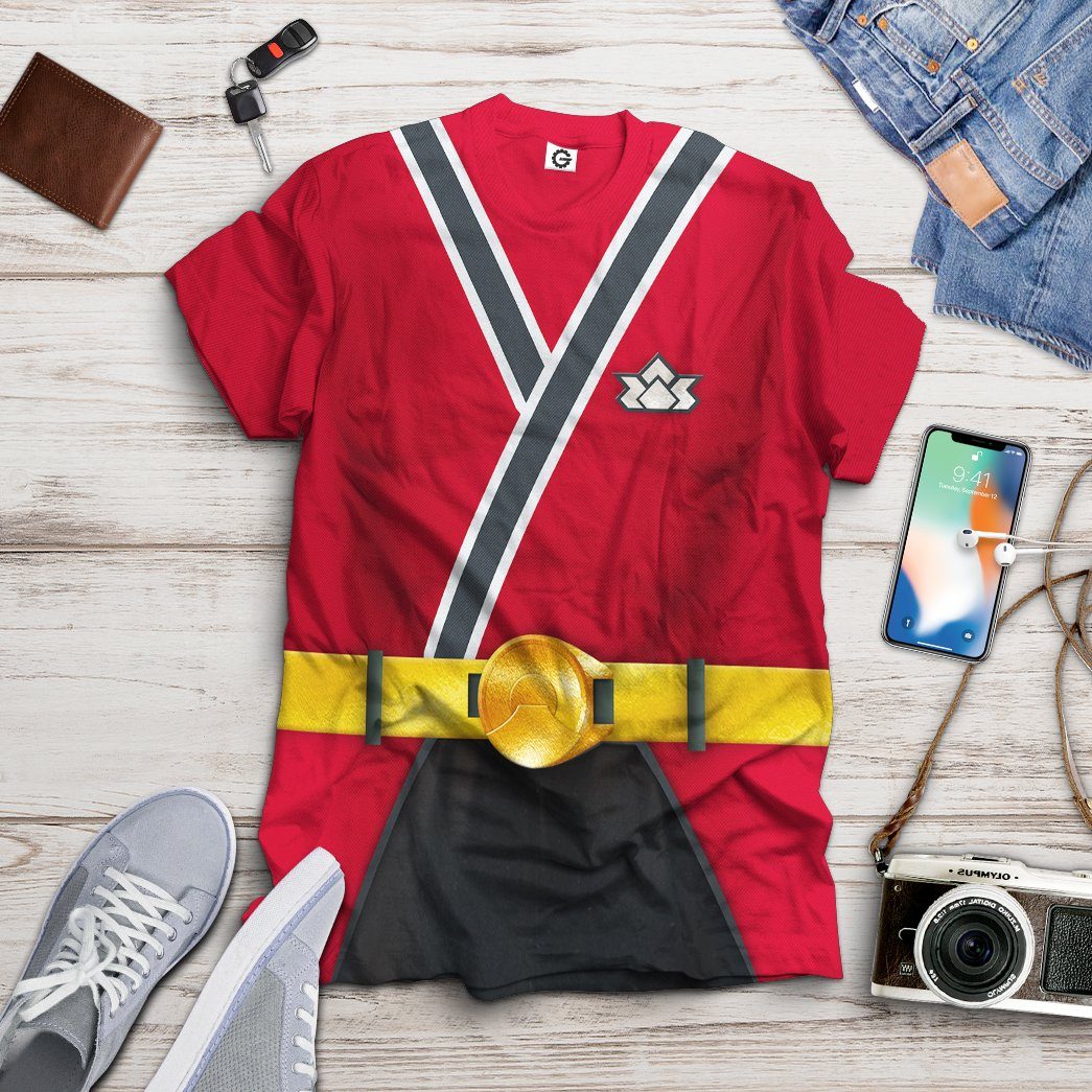 Power Rangers Samurai Red Costume Hoodie Sweatshirt T-Shirt Sweatpants Tracksuit - Stormmerch Exclusive