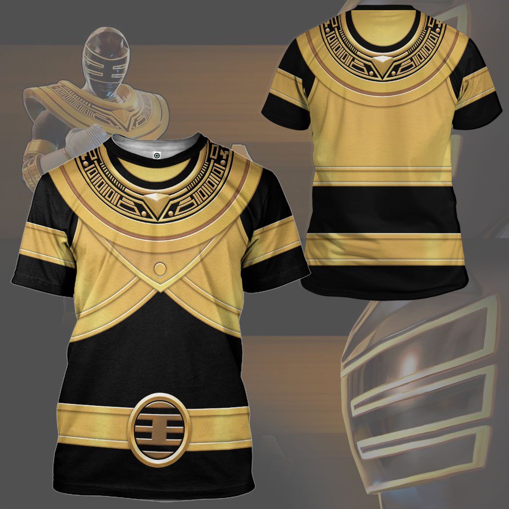 Power Rangers Zeo Gold Costume Hoodie Sweatshirt T-Shirt Sweatpants Tracksuit - Stormmerch Exclusive