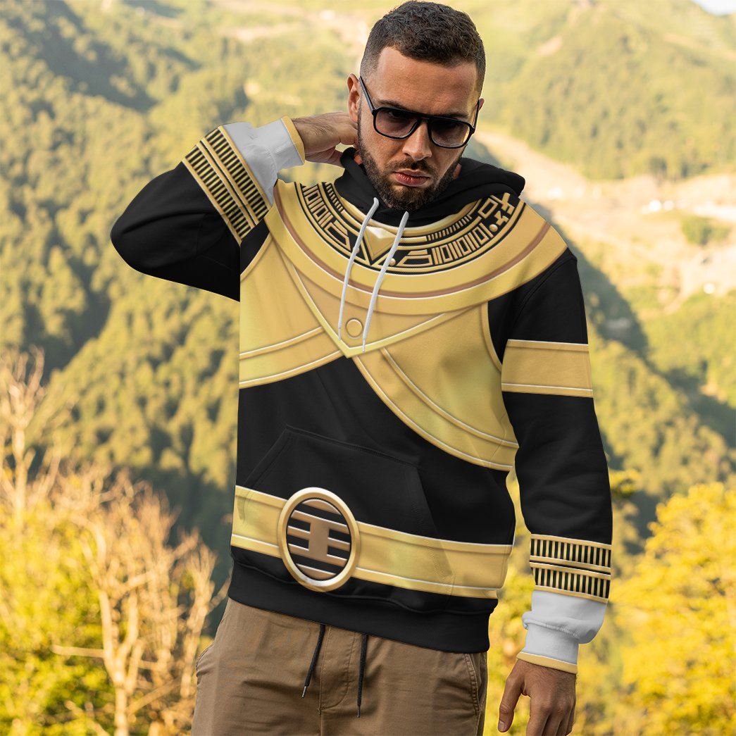 Power Rangers Zeo Gold Costume Hoodie Sweatshirt T-Shirt Sweatpants Tracksuit - Stormmerch Exclusive