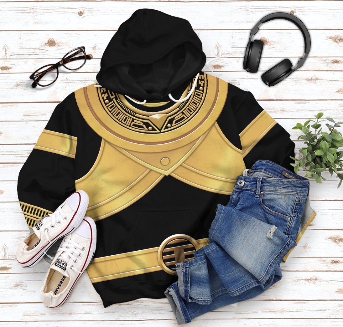 Power Rangers Zeo Gold Costume Hoodie Sweatshirt T-Shirt Sweatpants Tracksuit - Stormmerch Exclusive
