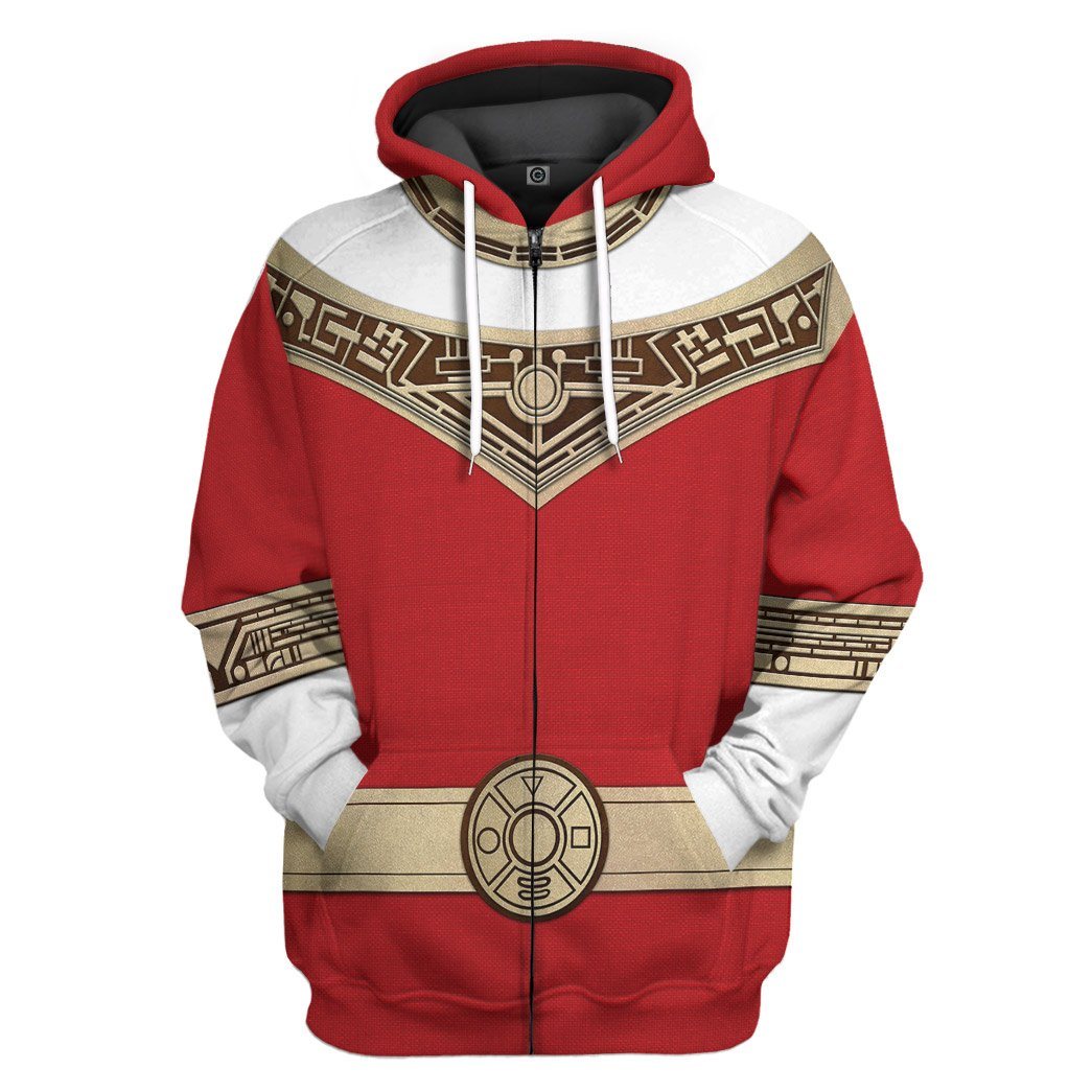 Power Rangers Zeo Red Costume Hoodie Sweatshirt T-Shirt Sweatpants Tracksuit - Stormmerch Exclusive