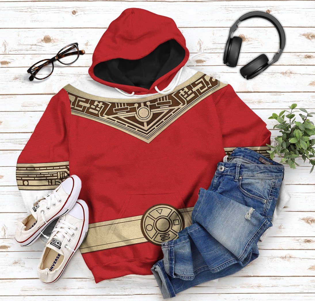 Power Rangers Zeo Red Costume Hoodie Sweatshirt T-Shirt Sweatpants Tracksuit - Stormmerch Exclusive