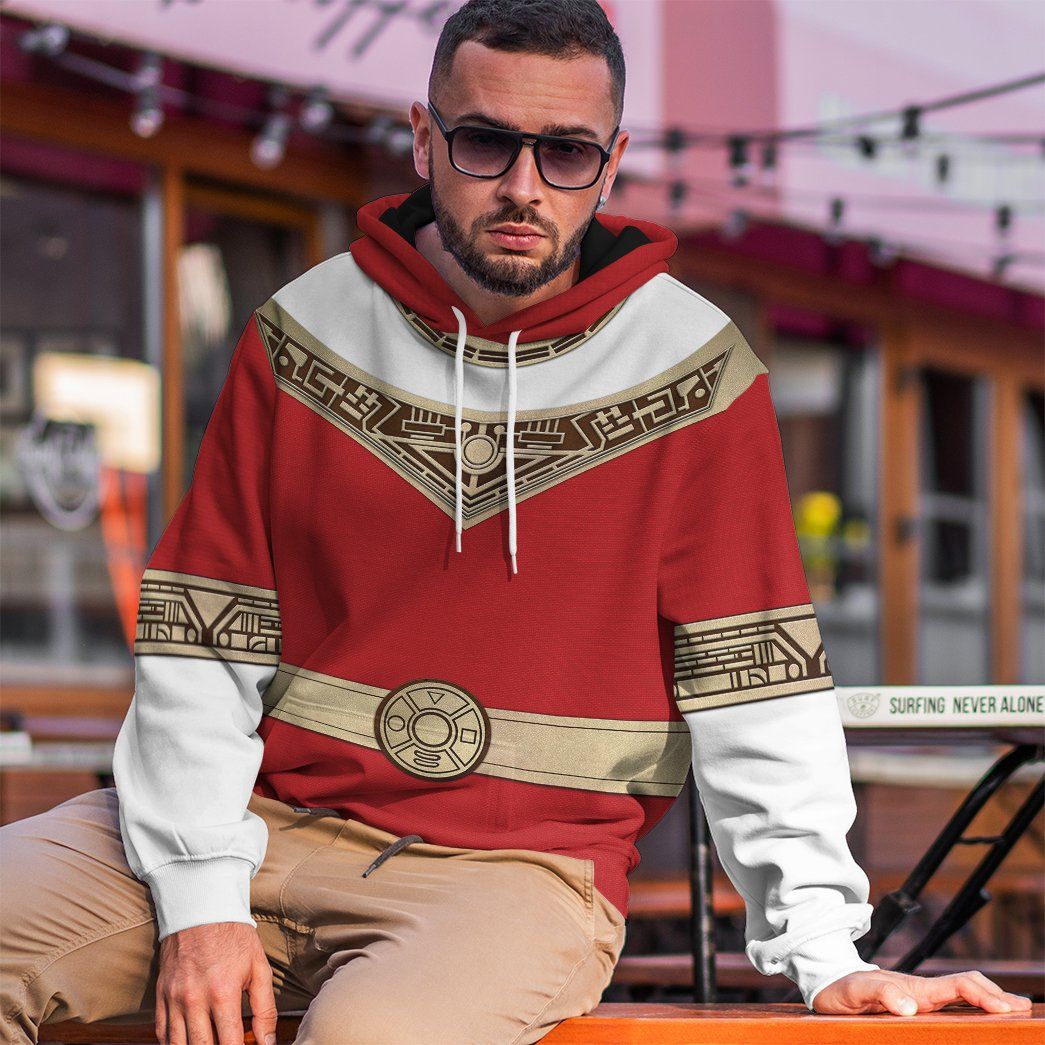 Power Rangers Zeo Red Costume Hoodie Sweatshirt T-Shirt Sweatpants Tracksuit - Stormmerch Exclusive