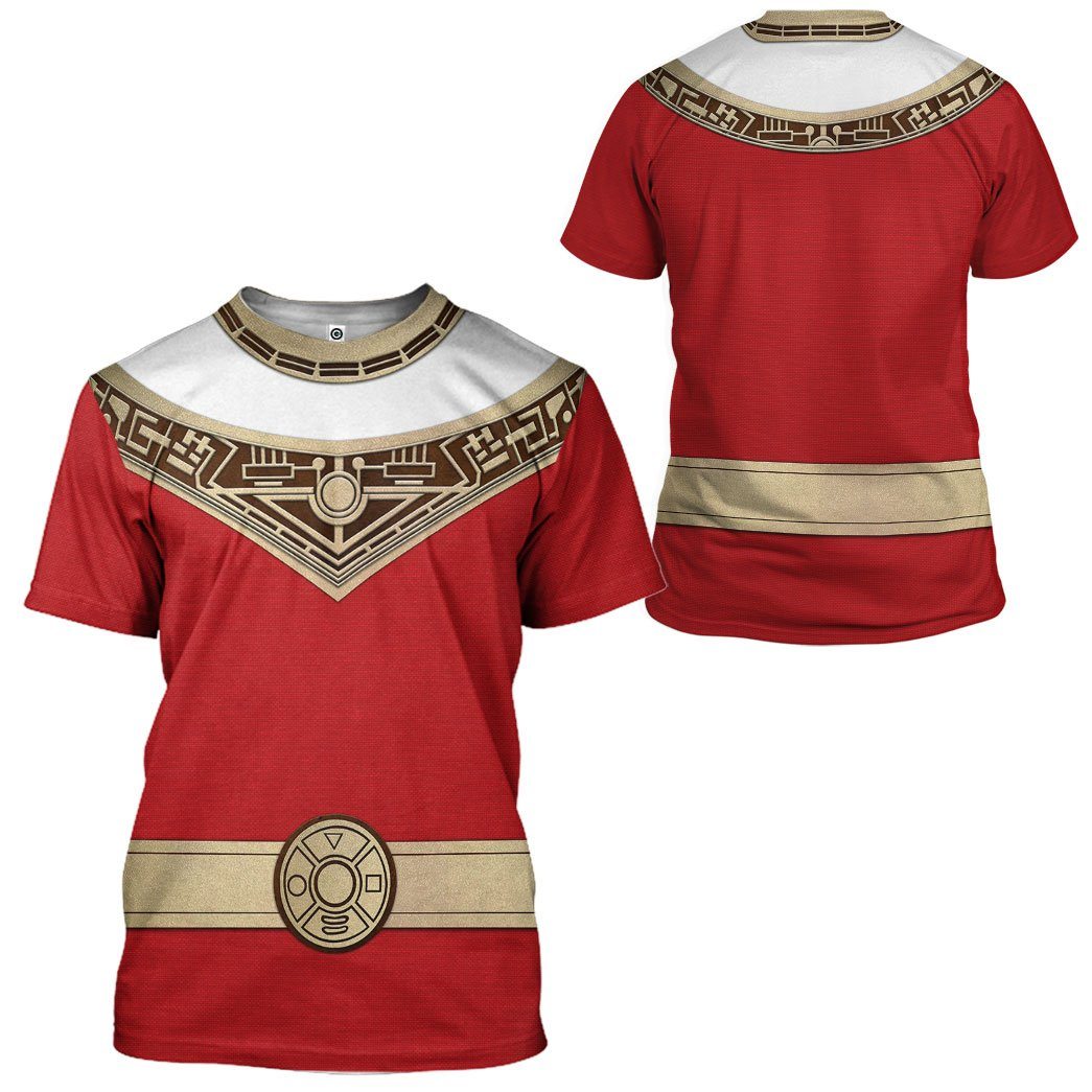 Power Rangers Zeo Red Costume Hoodie Sweatshirt T-Shirt Sweatpants Tracksuit - Stormmerch Exclusive