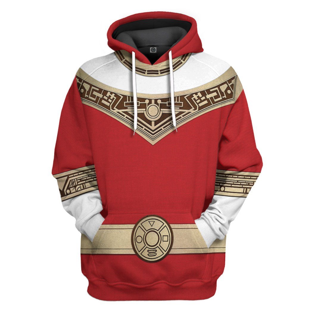 Power Rangers Zeo Red Costume Hoodie Sweatshirt T-Shirt Sweatpants Tracksuit - Stormmerch Exclusive