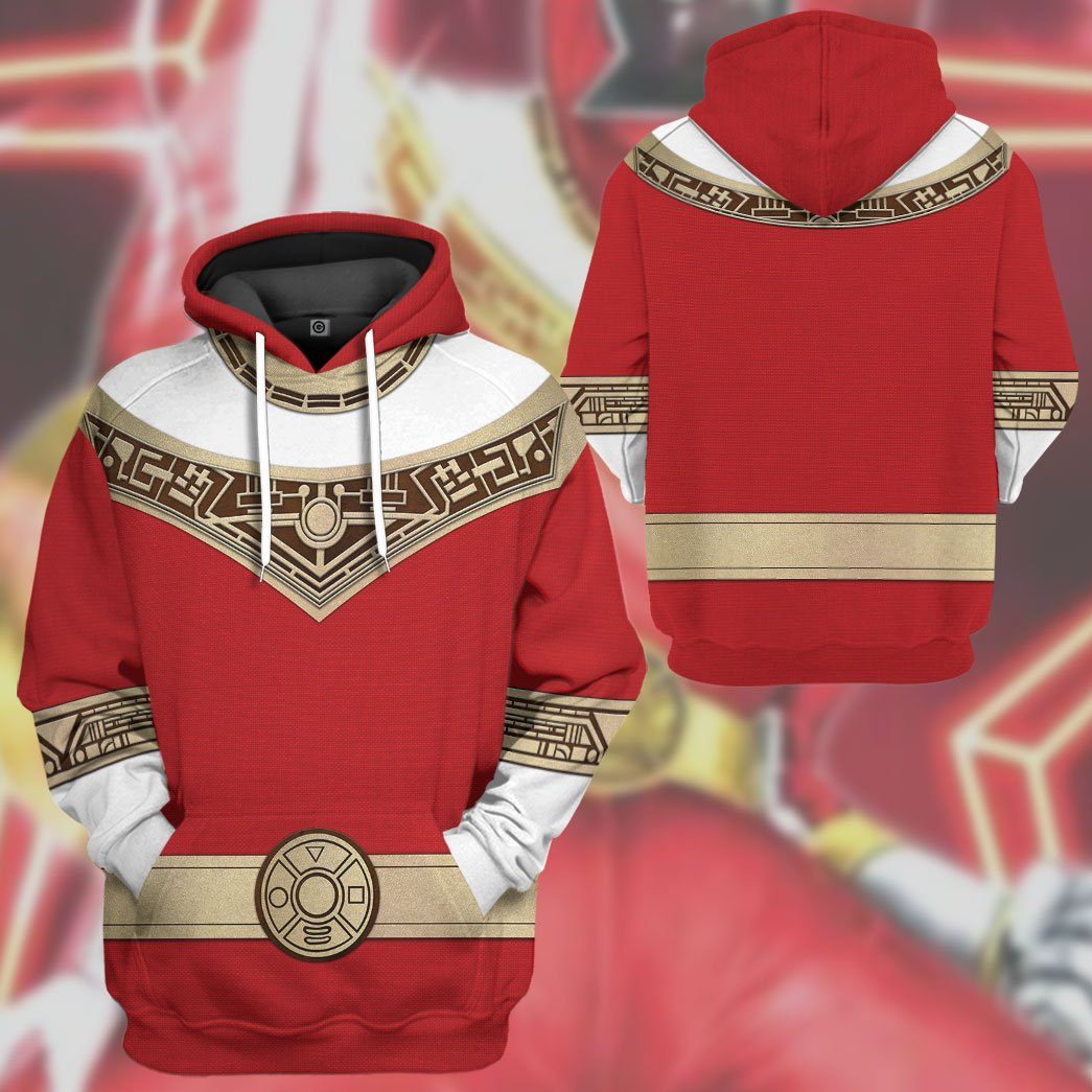 Power Rangers Zeo Red Costume Hoodie Sweatshirt T-Shirt Sweatpants Tracksuit - Stormmerch Exclusive