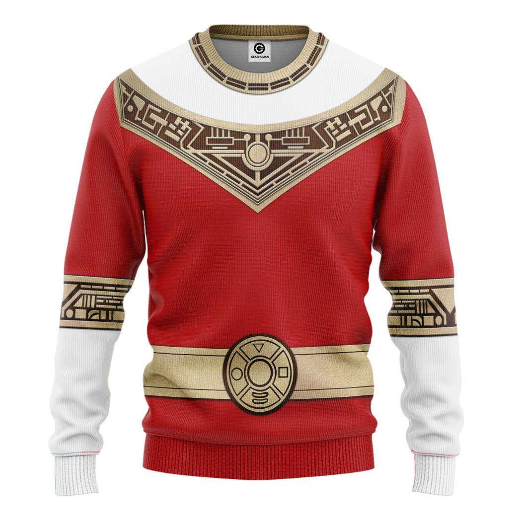 Power Rangers Zeo Red Costume Hoodie Sweatshirt T-Shirt Sweatpants Tracksuit - Stormmerch Exclusive