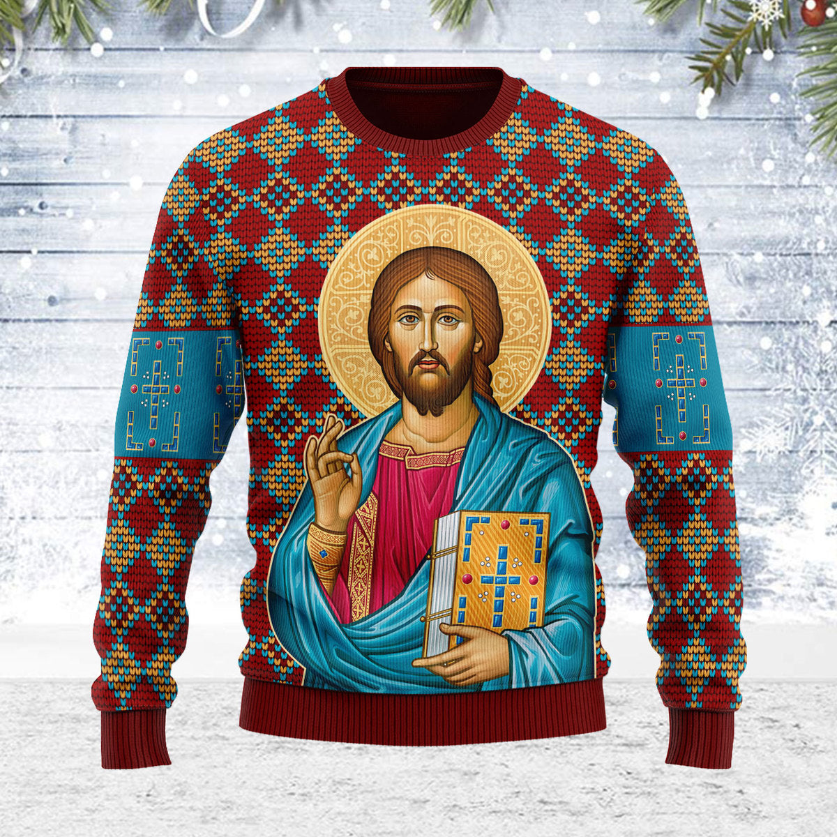 Prayer in the Garden Artwork Christmas Sweater - Stormmerch Exclusive