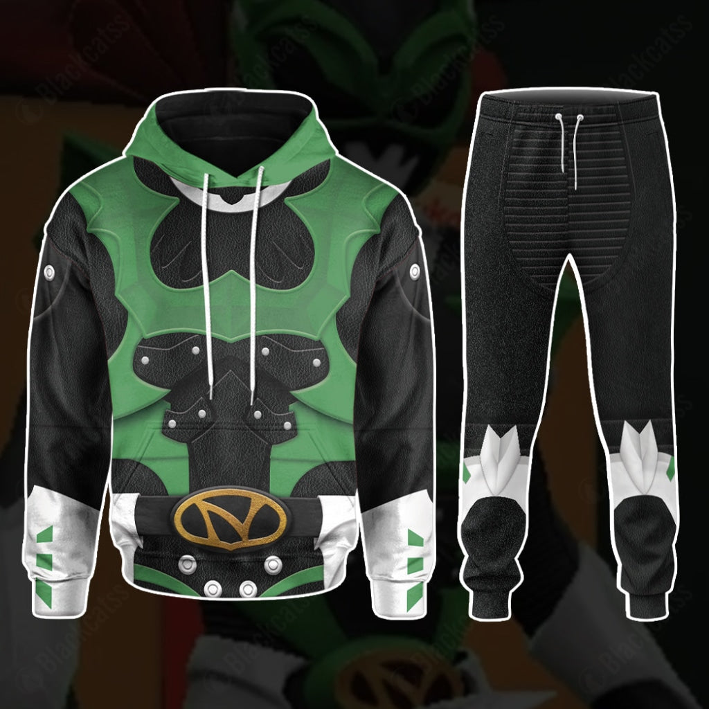 Psycho Rangers Green Psycho Costume Hoodie Sweatshirt T-Shirt Sweatpants Tracksuit - Stormmerch Exclusive