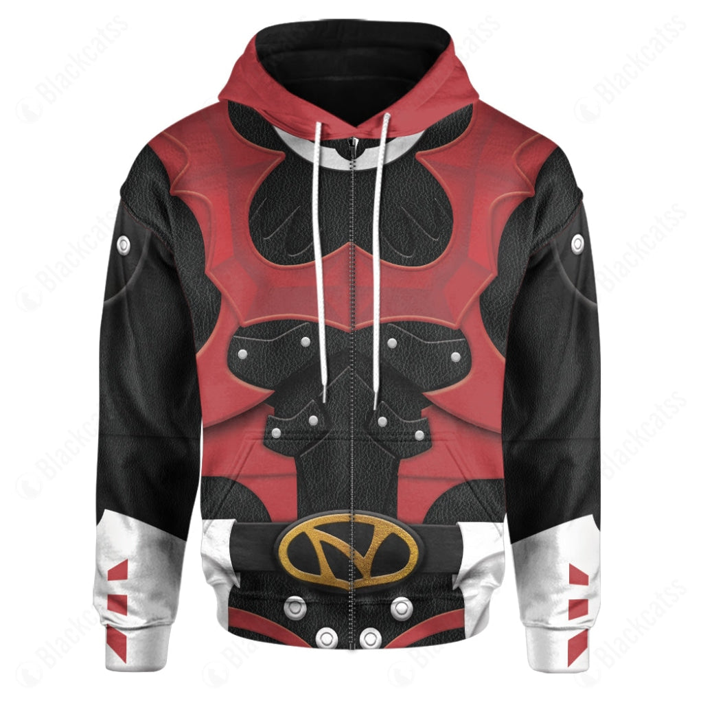 Psycho Rangers Red Psycho Costume Hoodie Sweatshirt T-Shirt Sweatpants Tracksuit - Stormmerch Exclusive